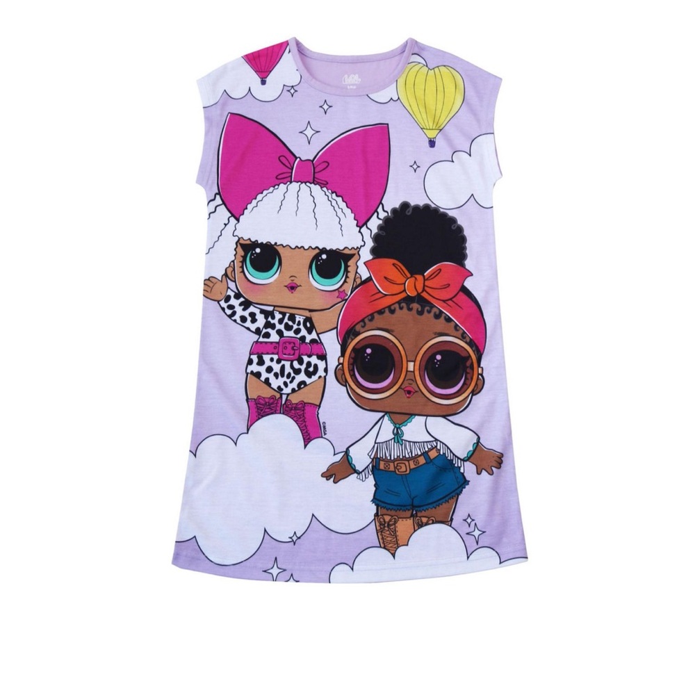 NWT L.O.L Surprise Sleep Gown Dress Girl  XS 4/5 Pyjama
